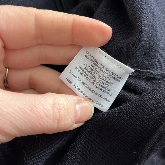 Tory Burch Madison Navy Blue Woolf Blend Button Up Cardigan - Picture 9 of 11